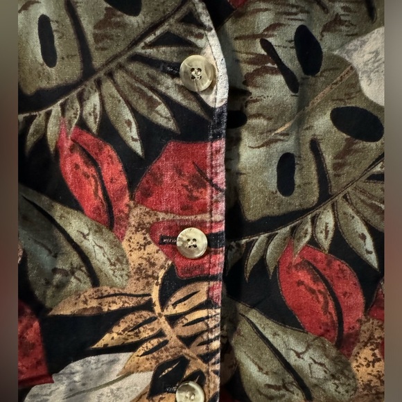 90’s VTG Floral Patterned Women's Button Up Vest Grannycore Teachercore Leaves - Picture 3 of 11